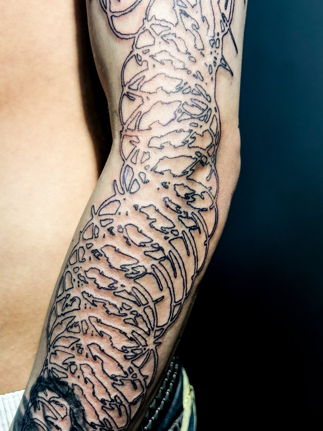 cybersigilism sleeve, back of the arm